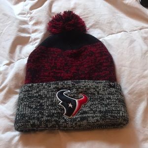Houston Texans winter pom hat